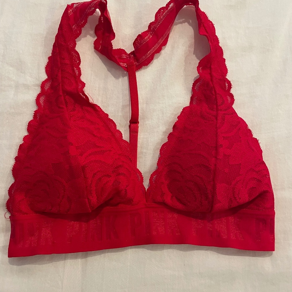 PINK red bralette size small